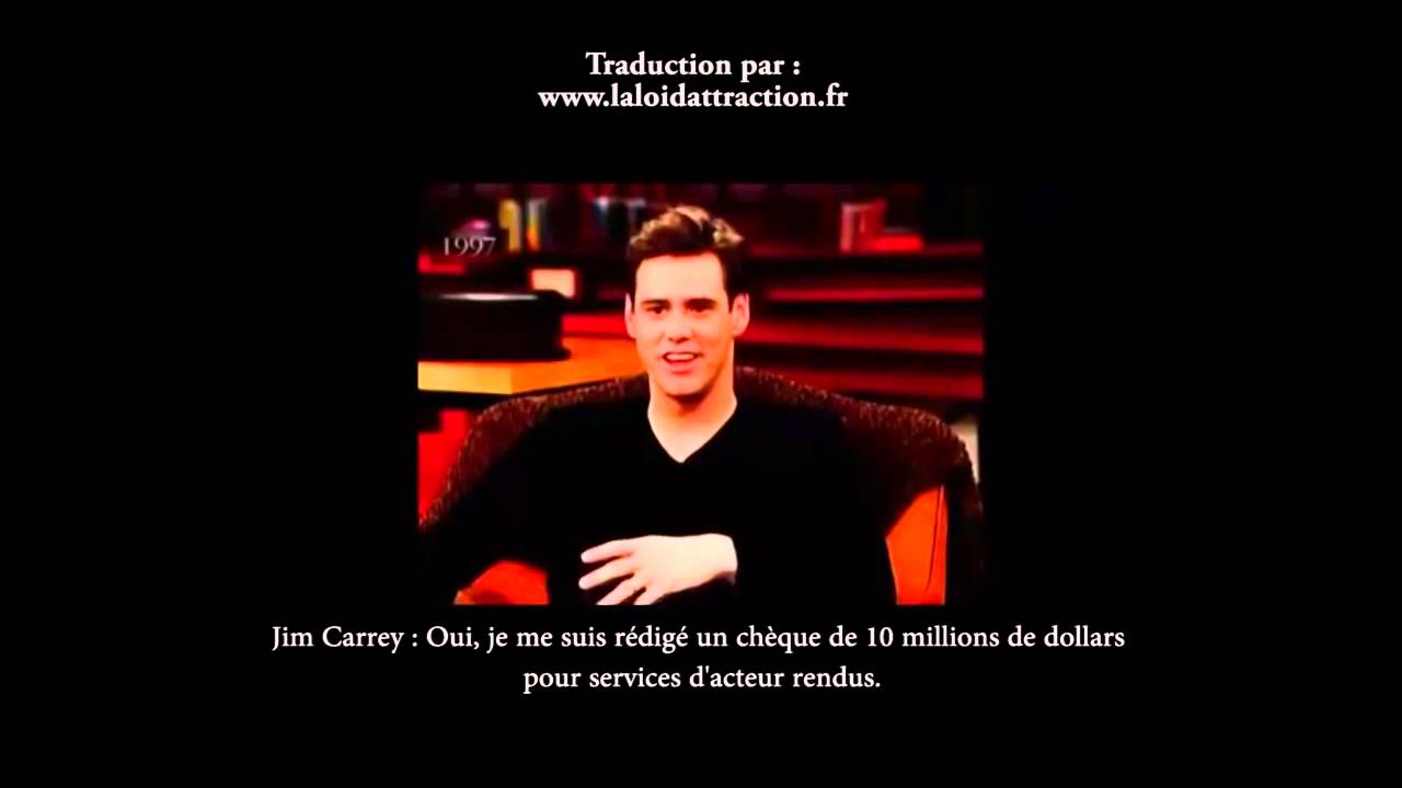 La visualisation : Jim Carrey et son chèque de 10 millions de dollars