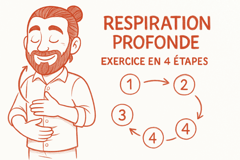 La respiration profonde l'exercice en 4 étapes