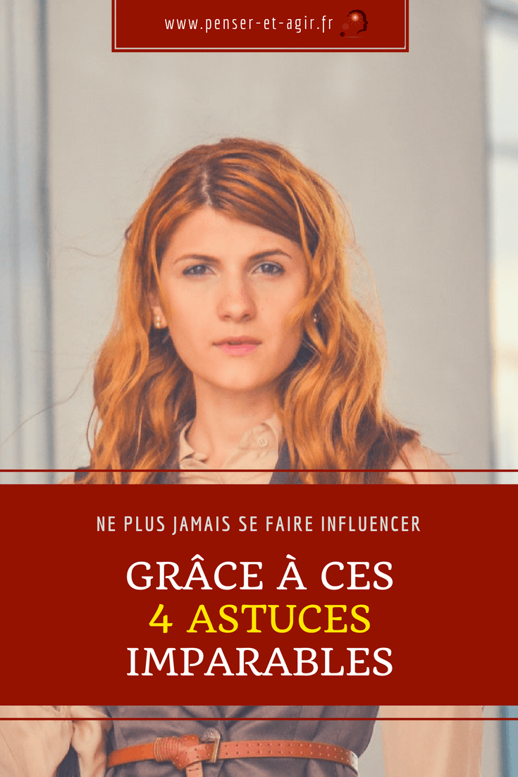 Ne plus jamais se faire influencer grâce à ces 4 astuces imparables
Des problèmes d\'affirmation de soi ou de personnalité qui font que tout le monde vous marche dessus ? Voici comment éviter de se faire influencer négativement ? Il y a ici 4 astuces très efficaces pour penser par vous-même sans être influencé par votre entourage.