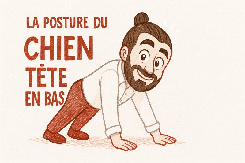 La posture du chien tête en bas