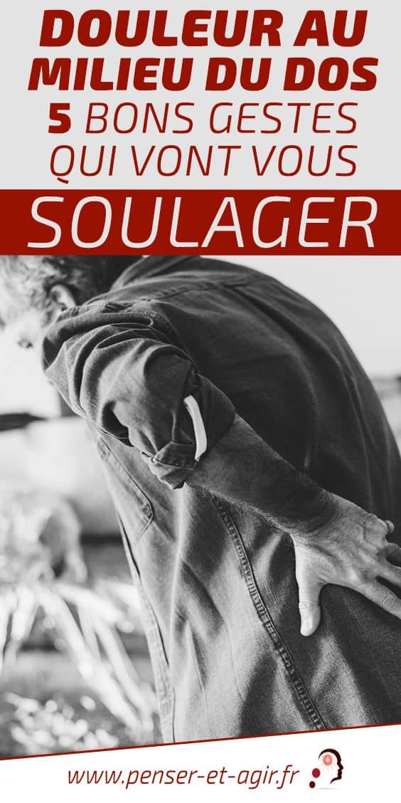 Douleur au milieu du dos : 5 bons gestes qui vont vous soulager
Vous souffrez d\'une douleur au milieu du dos qui complique votre quotidien ? Il s\'agit sans aucun doute d’une dorsalgie. Voici 5 choses à faire pour n...