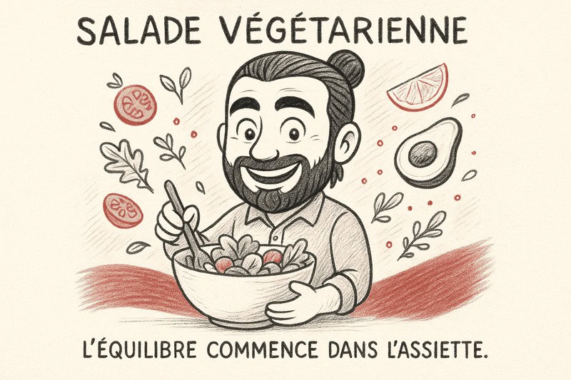 Une salade végétarienne pour une assiette 100% healthy