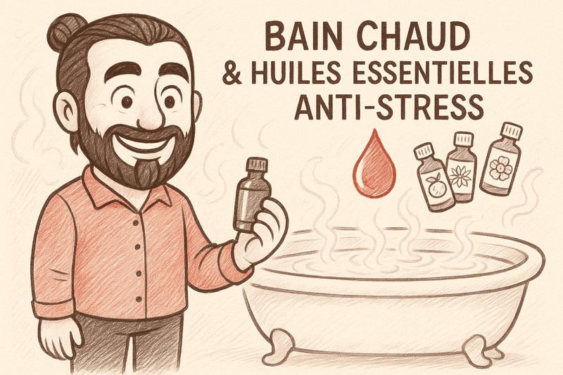 bain chaud avec huile essentielle