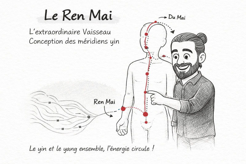 Le Ren Mai : l’extraordinaire Vaisseau Conception des méridiens yin