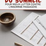 Agenda du sommeil pour mieux lutter contre l'insomnie passagère